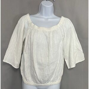Loft Women's White Top Blouse Sz Médium New